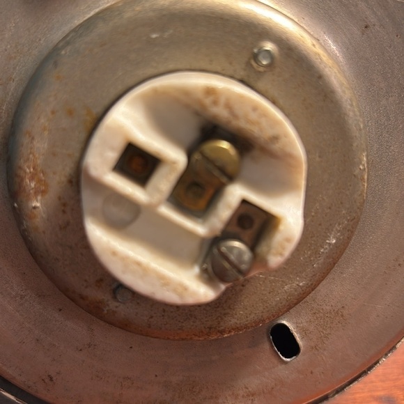 Vintage Wall Mount Red Glass EXIT Light Circa 1920-30’s - Picture 7 of 8